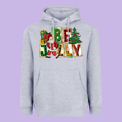 Be Jolly Santa Christmas Heavyweight Hoodie Designed By Fadigitalartstudio