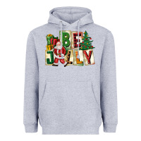 Heather Grey be jolly santa christmas Heavyweight Hoodie - FaDigitalArtStudio