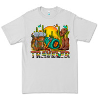 Dove Grey western traveler cowboy Premium Tee - NancyCooperArtShop
