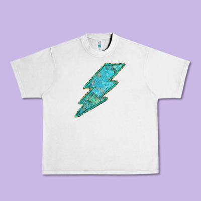 Turquoise Lightning Urban Heavy Tee Designed By Bettercallsaul