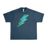 Midnight Navy Turquoise Lightning Urban Heavy Tee - Bettercallsaul