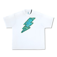 White Turquoise Lightning Urban Heavy Tee - Bettercallsaul