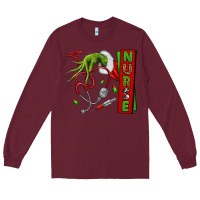 Burgundy Christmas Character Long Sleeve Tee - NancyCooperArtShop