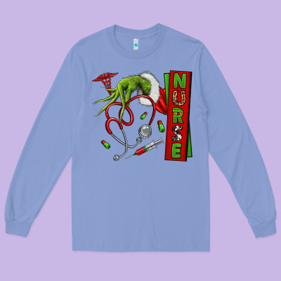Christmas Character Long Sleeve Tee Designed By Nancycooperartshop