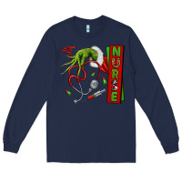 Navy Christmas Character Long Sleeve Tee - NancyCooperArtShop
