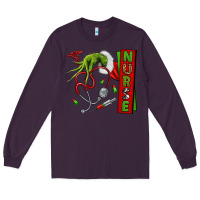 Plum Christmas Character Long Sleeve Tee - NancyCooperArtShop
