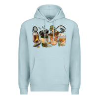 Blue Mist Fishing Coffee Cups Premium Hoodie - FaDigitalArtStudio