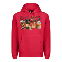 Cardinal Fishing Coffee Cups Premium Hoodie - FaDigitalArtStudio