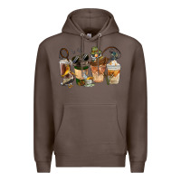 Coffee Fishing Coffee Cups Premium Hoodie - FaDigitalArtStudio