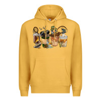 Mustard Fishing Coffee Cups Premium Hoodie - FaDigitalArtStudio