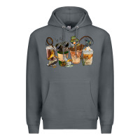 Rock Fishing Coffee Cups Premium Hoodie - FaDigitalArtStudio