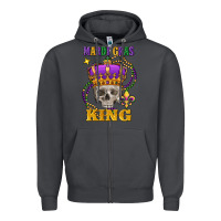 Smoke Skull Mardi Gras king Zipper Hoodie - FaDigitalArtStudio