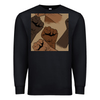 Black melanin raised fist seamless pattern Premium Sweatshirt - BundleAndBundleShop