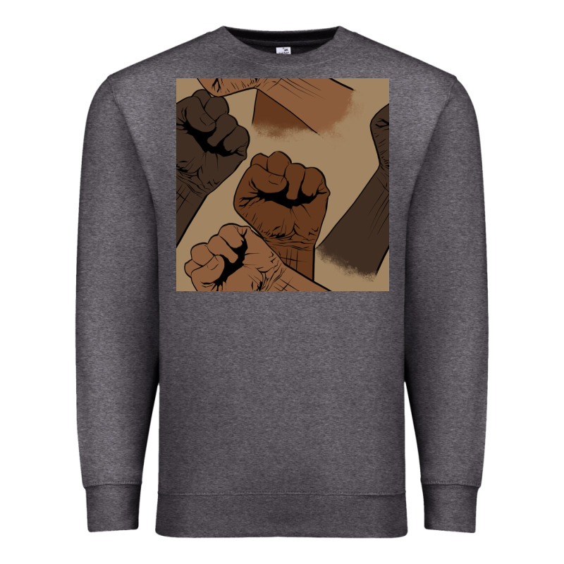 Melanin Raised Fist Seamless Pattern Premium Sweatshirt by BundleAndBundleShop | Teevron