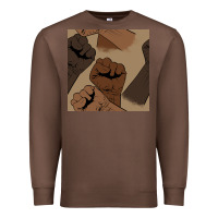Chestnut melanin raised fist seamless pattern Premium Sweatshirt - BundleAndBundleShop