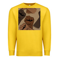 Lemon melanin raised fist seamless pattern Premium Sweatshirt - BundleAndBundleShop