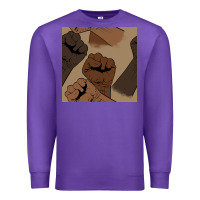 Purple melanin raised fist seamless pattern Premium Sweatshirt - BundleAndBundleShop
