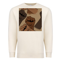 Sandshell melanin raised fist seamless pattern Premium Sweatshirt - BundleAndBundleShop