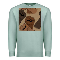 Seafoam melanin raised fist seamless pattern Premium Sweatshirt - BundleAndBundleShop