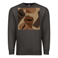 Smoke melanin raised fist seamless pattern Premium Sweatshirt - BundleAndBundleShop