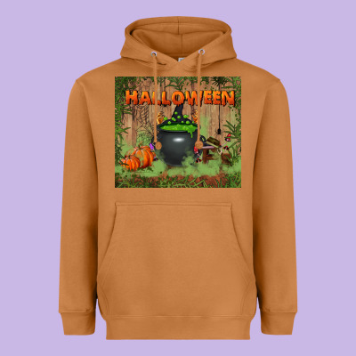 Halloween Tumbler Heavyweight Hoodie Designed By Bundleandbundleshop