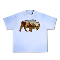 Grape Ice Bison Silhouette Desert Landscape Urban Heavy Tee - Bettercallsaul