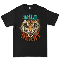 Black wild heart tiger college western Premium Tee - NancyCooperArtShop
