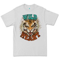 Dove Grey wild heart tiger college western Premium Tee - NancyCooperArtShop