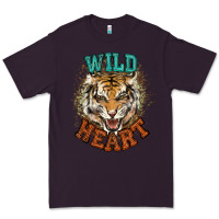 Plum wild heart tiger college western Premium Tee - NancyCooperArtShop
