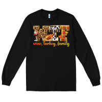Black WTF Wine Turkey Family Long Sleeve Tee - texasbilliewilder