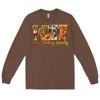 Chestnut WTF Wine Turkey Family Long Sleeve Tee - texasbilliewilder