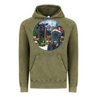 Vintage Olive Black Angus Cattle and Calf Christmas Vintage Hoodie - RanaPortraitStore