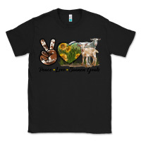 Black Peace Love Saanen Goats Classic Tee - LillyAllenDesigns