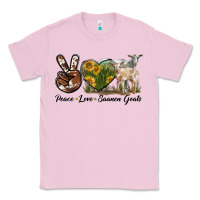 Bubblegum Pink Peace Love Saanen Goats Classic Tee - LillyAllenDesigns