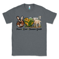 Charcoal Heather Peace Love Saanen Goats Classic Tee - LillyAllenDesigns