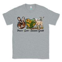 Heather Grey Peace Love Saanen Goats Classic Tee - LillyAllenDesigns