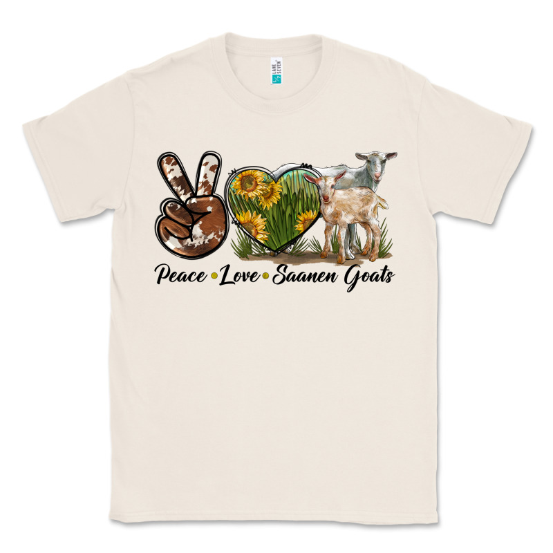 Peace Love Saanen Goats Classic Tee by LillyAllenDesigns | Teevron