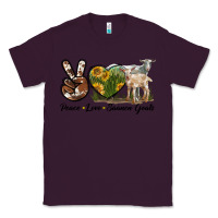 Plum Peace Love Saanen Goats Classic Tee - LillyAllenDesigns