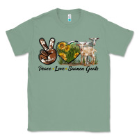 Sage Peace Love Saanen Goats Classic Tee - LillyAllenDesigns