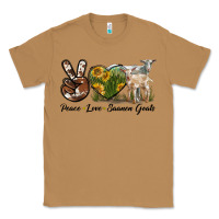 Toasted Coconut Peace Love Saanen Goats Classic Tee - LillyAllenDesigns