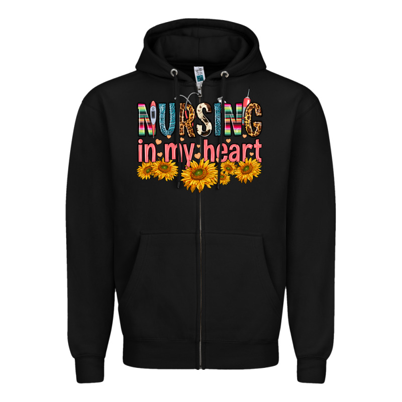 Nursing In My Heart Zipper Hoodie by FaDigitalArtStudio | Teevron