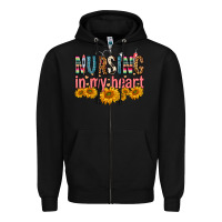 Black Nursing In My Heart Zipper Hoodie - FaDigitalArtStudio