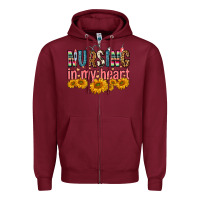 Burgundy Nursing In My Heart Zipper Hoodie - FaDigitalArtStudio