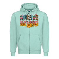 Seafoam Nursing In My Heart Zipper Hoodie - FaDigitalArtStudio