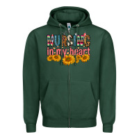 Sports Green Nursing In My Heart Zipper Hoodie - FaDigitalArtStudio