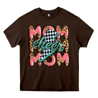 Chocolate Brown cheer mom Heavy Core Tee - MaliasSmallBusiness