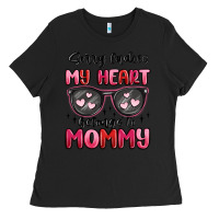 Black sorry ladies my heart belongs to mommy Ladies Tee - MaliasSmallBusiness