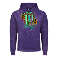 Cloud Purple Virgo Zodiac Sign Sunflower Leopard Serape Vintage Hoodie - RanaPortraitStore