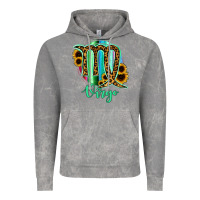Virgo Zodiac Sign Sunflower Leopard Serape Vintage Hoodie | Teevron