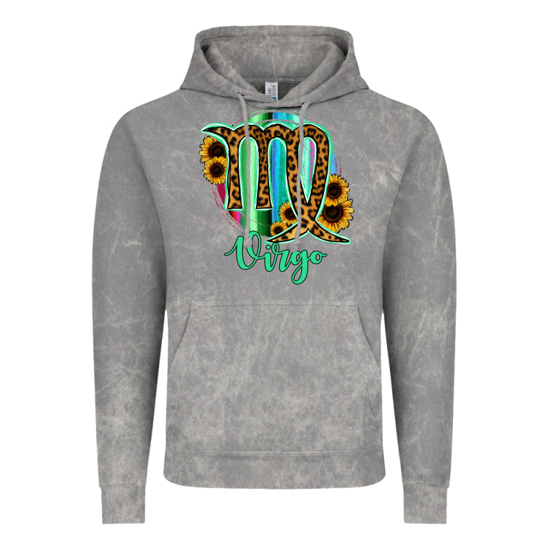Virgo Zodiac Sign Sunflower Leopard Serape Vintage Hoodie by RanaPortraitStore | Teevron